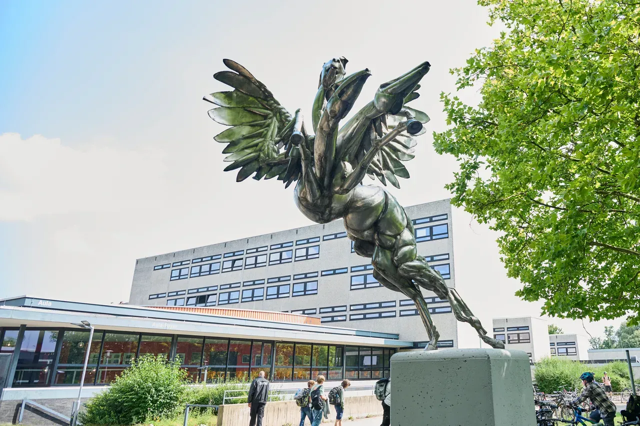 Das Schulgebäude vom Gymnasium Raabeschule